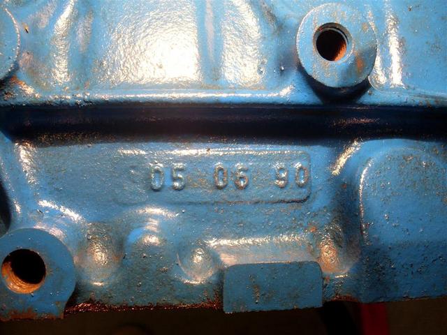 engine date close up